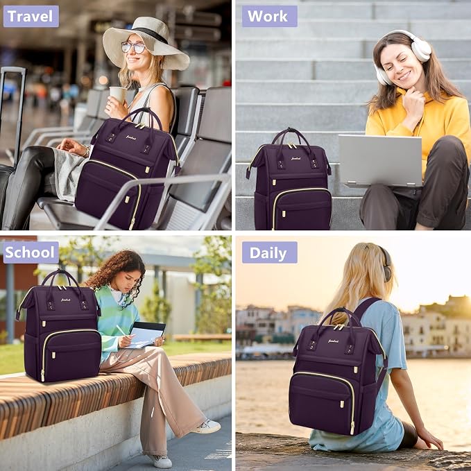Focdod Laptop Backpack for Women Work Bags - Image 6
