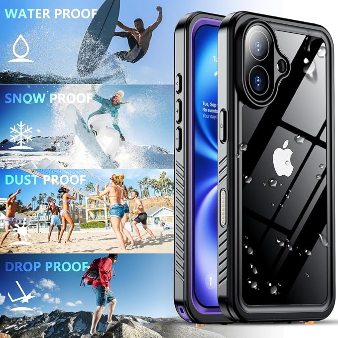 SPIDERCASE for iPhone 16 Waterproof Case, Built-in Screen Protector, 12FT - Image 7
