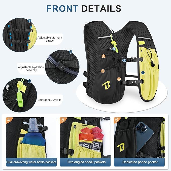 BECOJADDE Running Vest Hydration Backpack - Image 2