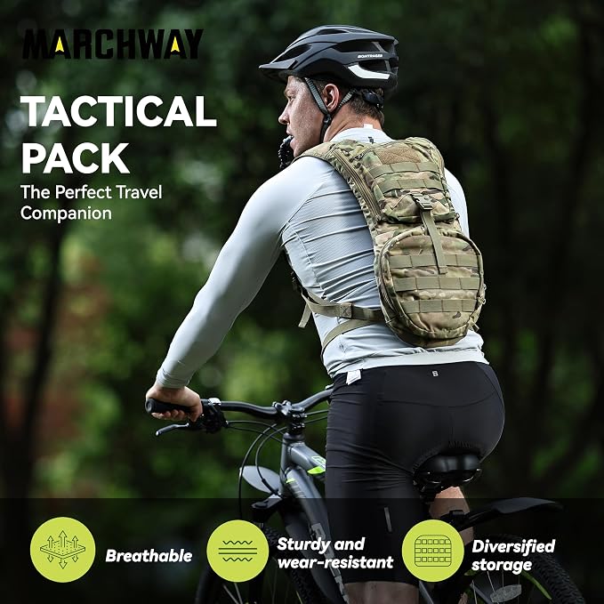 MARCHWAY Tactical Molle Hydration Pack Backpack - Image 2
