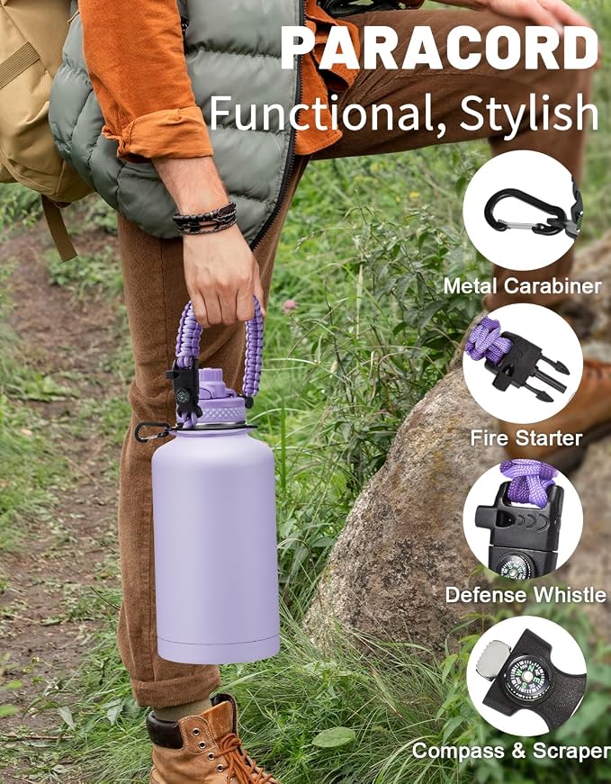 Half Gallon Water Bottle Insulated - 64 oz Water Bottle - Image 6