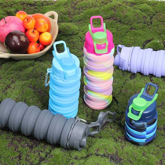 5 Pcs Collapsible Water Bottles, 16 oz Portable Foldable Water Bottle - Image 7