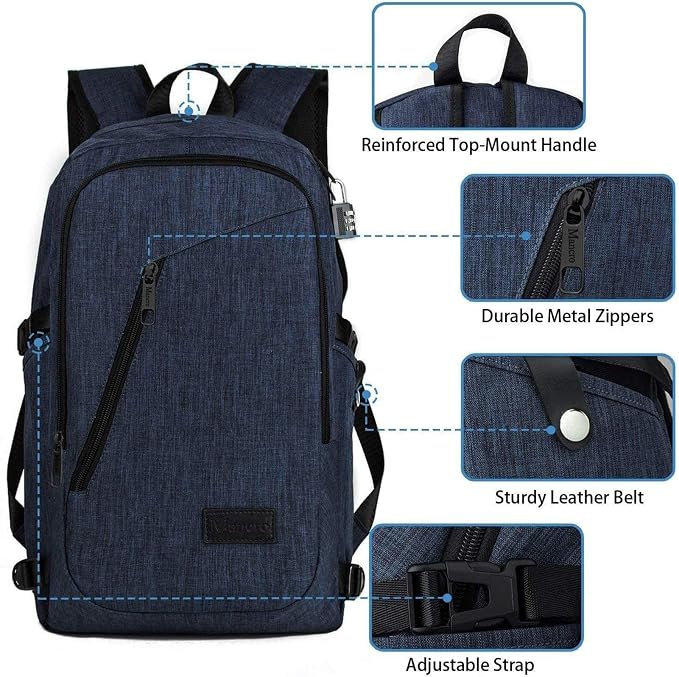 Mancro 17.3 in Business Laptop Backpack - Image 6