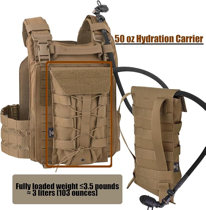 PETAC GEAR 1.5L / 3L Tactical Hydration Pack，Molle Carrier Pouch - Image 4