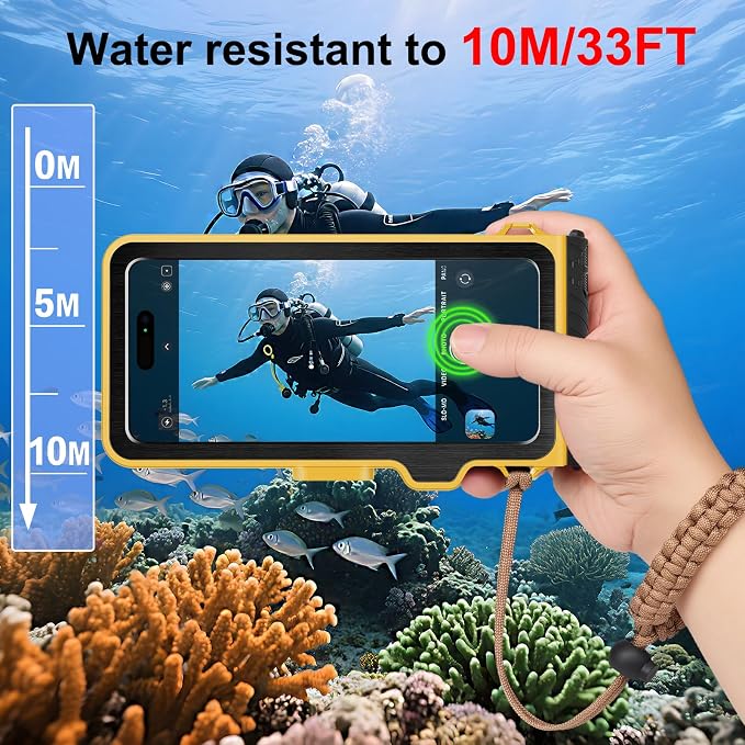 Waterproof Phone Case for Snorkeling & Diving, IP68 Waterproof Hard Case for - Image 2