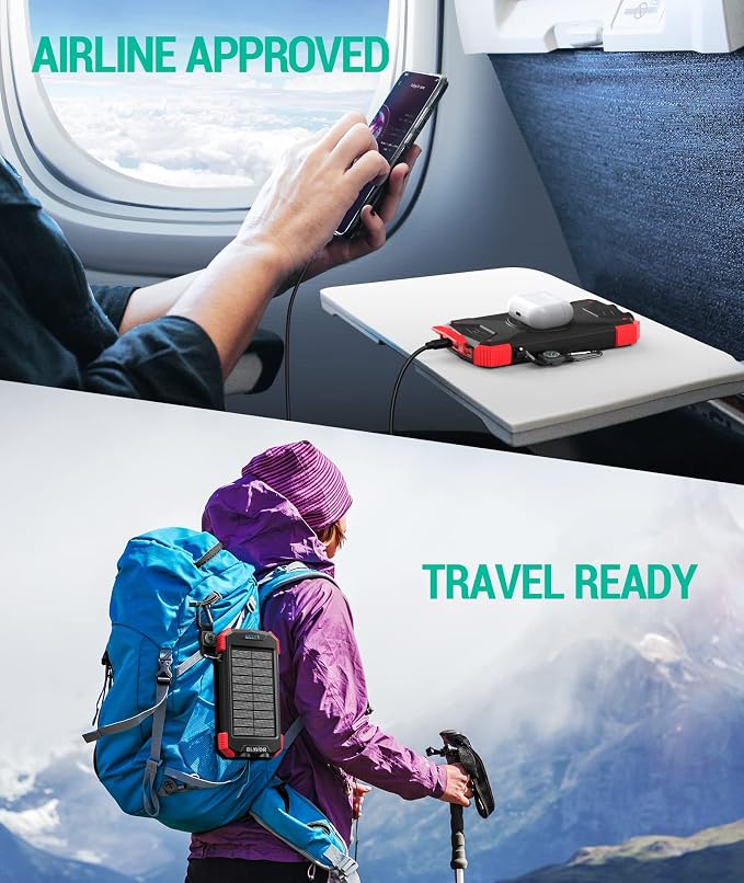 BLAVOR Solar Power Bank 10, Portable Wireless Charger, 20W Fast Charging - Image 7