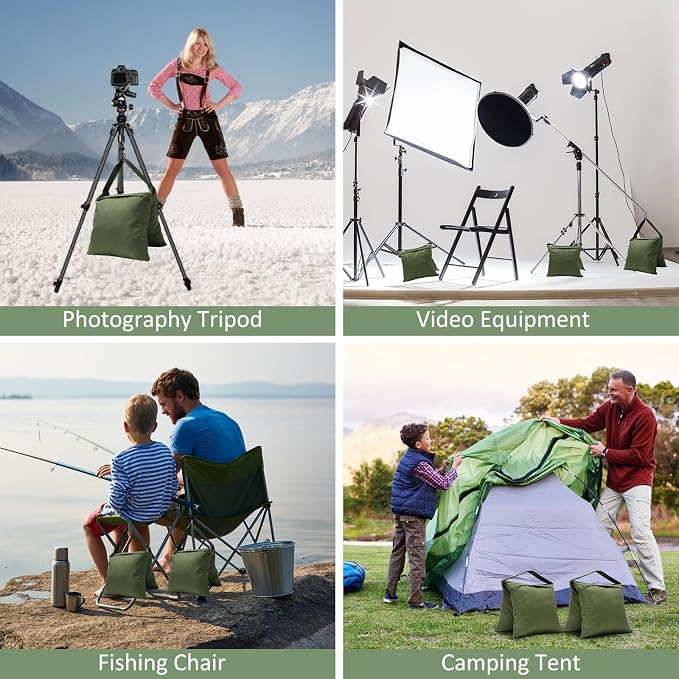 Aimosen 4 Packs Sandbags Military Green Weight Bags - Image 6