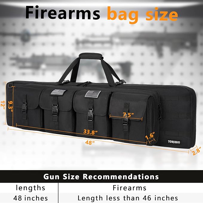 TORIBIO Double Rifle Case Soft Bag 32" 34" 36" 42" 46" 48'' 51“ 55” Gun Case - Image 2