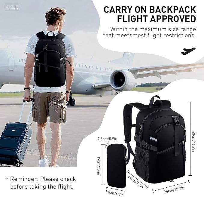 Small Hiking Backpack, 20L Lightweight Travel Daypack, Traveling and Outdoor - Image 4