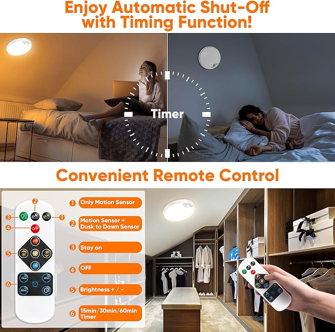 10000mAh Rechargeable Motion Sensor Ceiling Light - Image 6