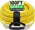 POWGRN 100 Ft 10AWG Outdoor Extension Cord Waterproof Heavy Duty, 3 Prong by POWGRN