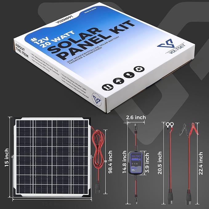 Voltset Solar Panel Kit 20W 12V - Image 8