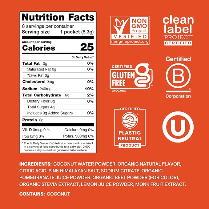 Cure Hydration | Plant-Based Electrolyte Drink Mix | No Added Sugar | FSA-HSA | - Image 2