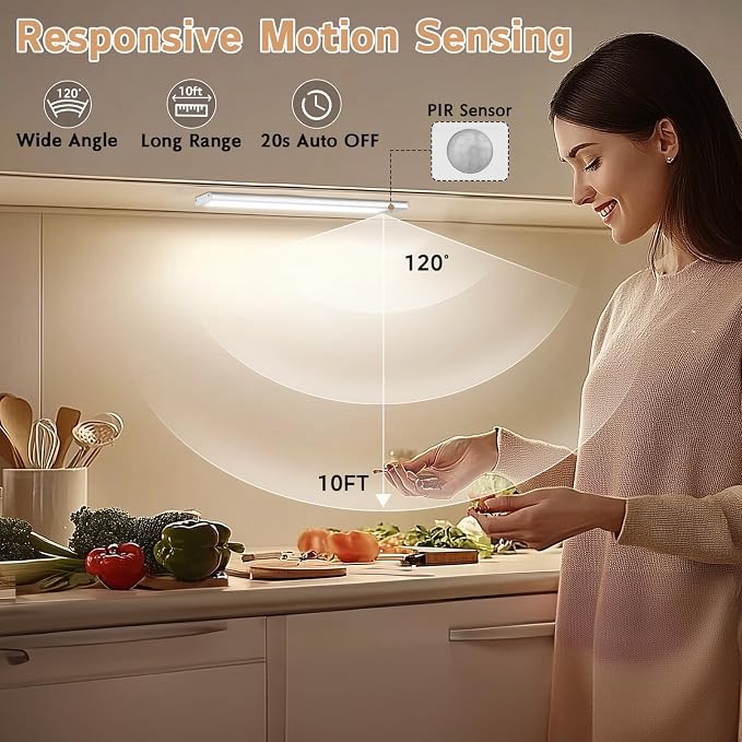 Under Cabinet Lighting Wireless, Dimmable Closet Lights Battery Operated - Image 2