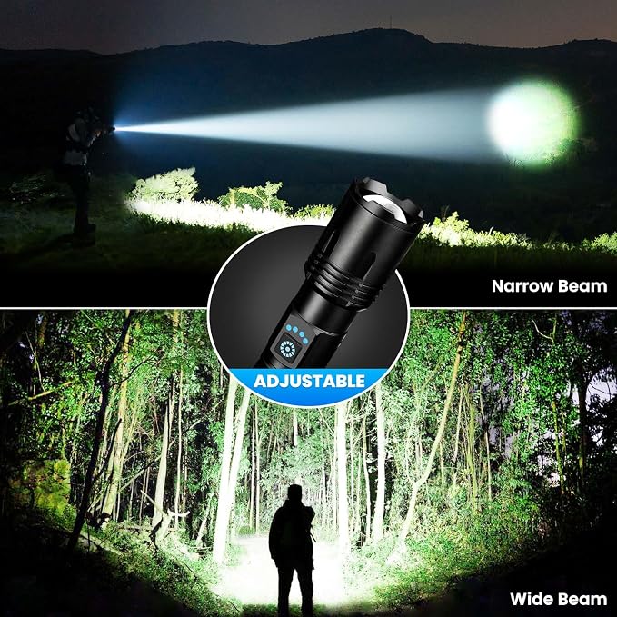 3 Pack Rechargeable Flashlights High Lumens, 000 Lumens Super Bright LED - Image 5
