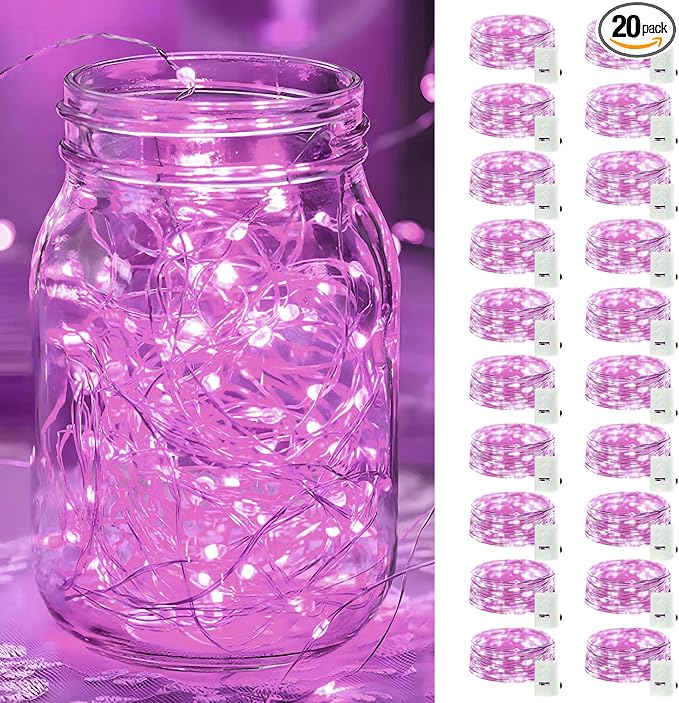 20 Pack LED Fairy Lights Battery Operated, 20 LED Waterproof Mini Twinkle by Adamonda