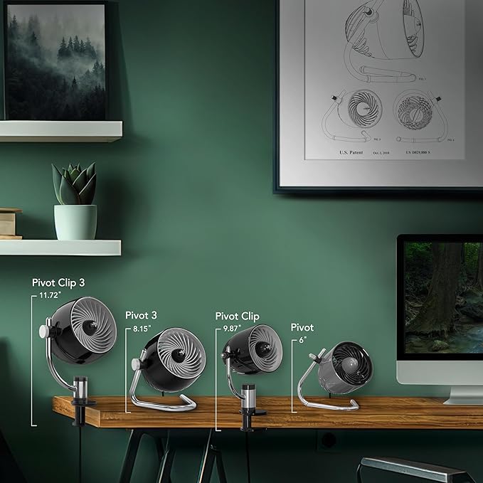 Vornado Pivot Clip Personal Air Circulator, Portable Desk Fan - Image 2