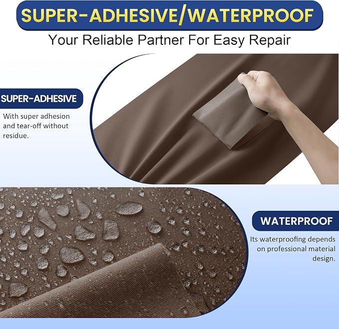 Self-Adhesive Canvas Repair Tape, 8.3" x 11" Waterproof Canvas Repair Patch - Image 3