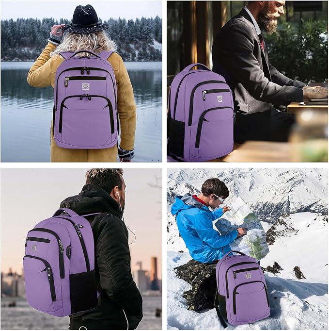 Volher Laptop Backpack, Business Travel Anti Theft Slim Durable Laptops Backpack - Image 7