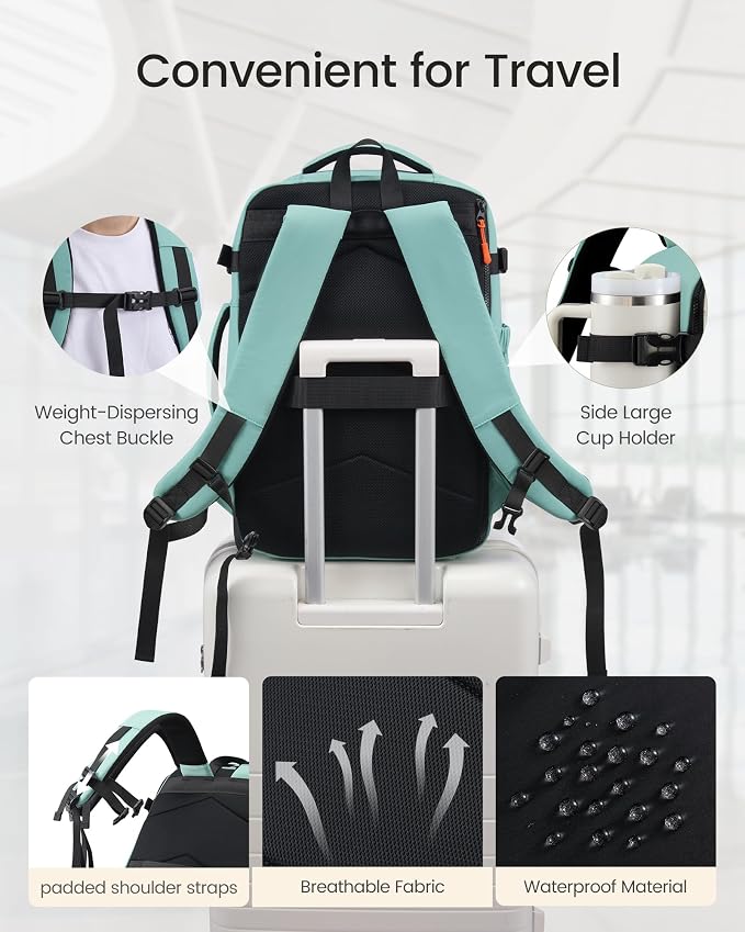 LOVEVOOK 50L Travel Backpack for Women & Men, TSA Approved Carry On Backpack - Image 5