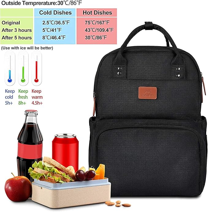 MATEIN 17 Inches Lunch Backpack, Extra Large Lunch Box - Image 2