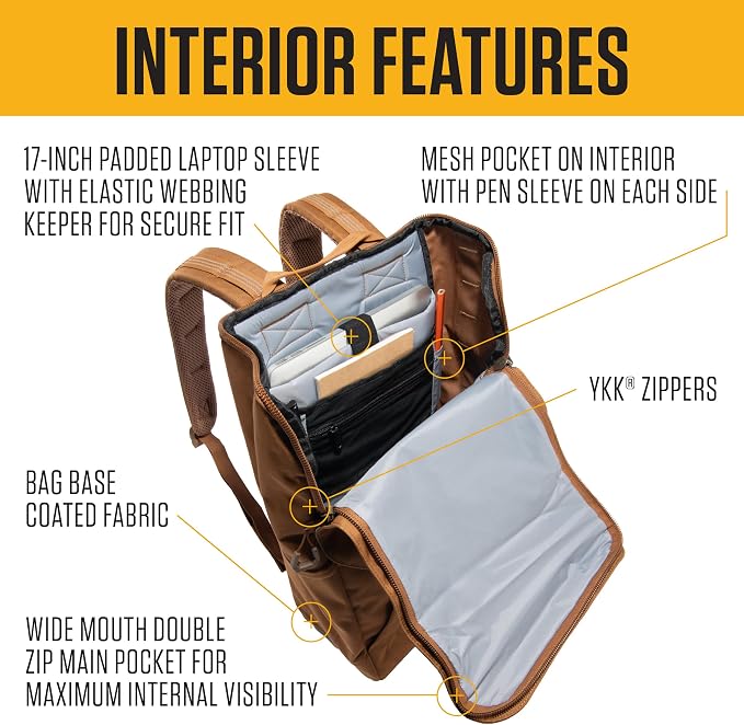 Carhartt 21L Top-Load Backpack, Durable Water Resistant Coated Canvas Base W/ - Image 3