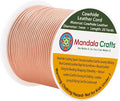 Mandala Crafts Round Genuine Rose Gold Leather Cord by MandalaCrafts