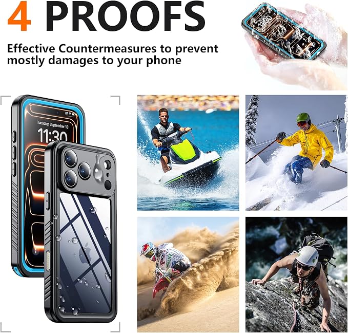SPIDERCASE for iPhone 17 Pro Max Case Waterproof, Built-in Lens & Screen - Image 8