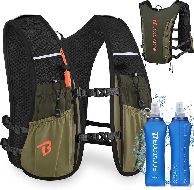 BECOJADDE Running Vest Hydration Backpack by BECOJADDE