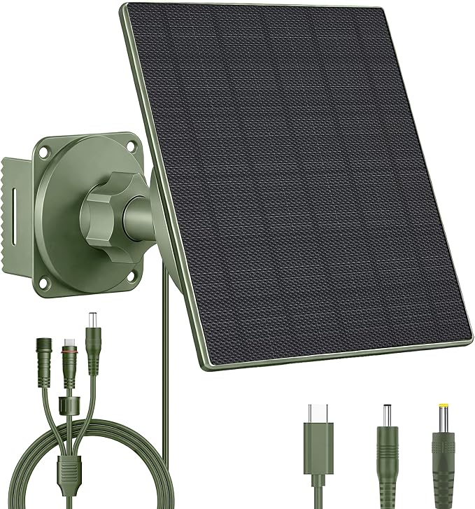 Zivif Solar Panel for Trail Camera, 5W Solar Charger Built-in 5200mAh by Zivif