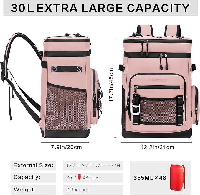 Hulongo Large Waterproof Insulated Cooler Backpack - Image 2
