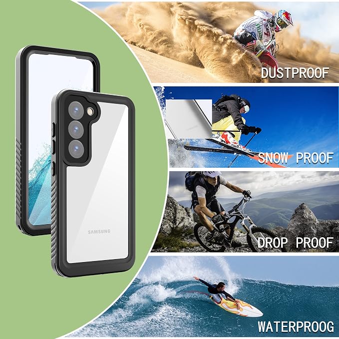 for Samsung Galaxy S23 Case, IP68 Waterproof Dustproof Case, Full Body Heavy - Image 7
