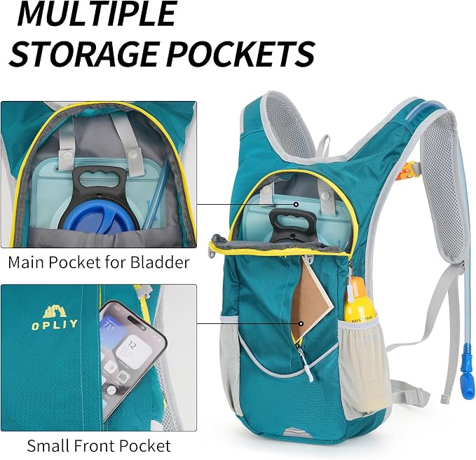 Hydration Backpack with 2L Water Bladder – Lightweight & Durable - Image 3