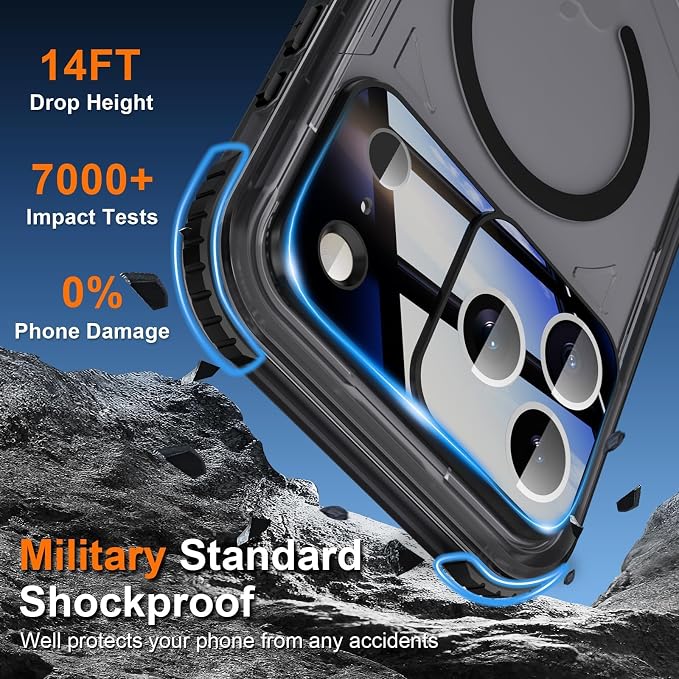 WIFORT for iPhone 17 Pro Max Waterproof Case, - Image 8