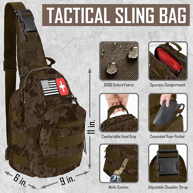 Survival Kit, Camping Axe, Crossbody Bag - Image 2