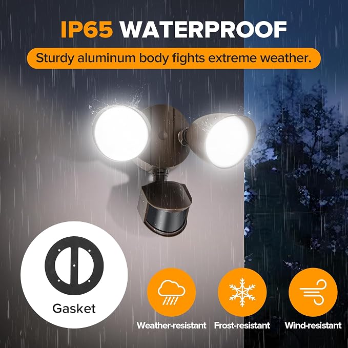 LUTEC 32W 3500 Lumen LED Security Lights Motion Sensor Light Outdoor, 5000K - Image 5