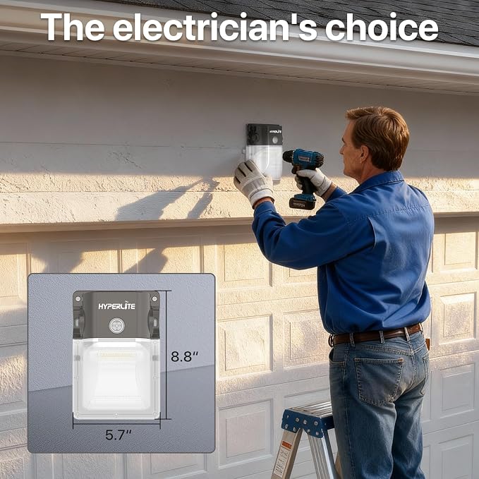 HYPERLITE LED Wall Pack Light: 30W 3600lm 5000K Daylight Dusk to Dawn Outdoor - Image 7