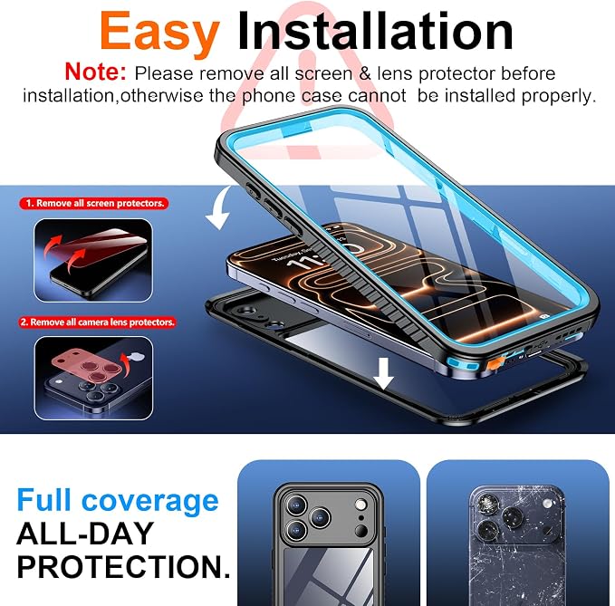 SPIDERCASE for iPhone 17 Pro Max Case Waterproof, Built-in Lens & Screen - Image 6