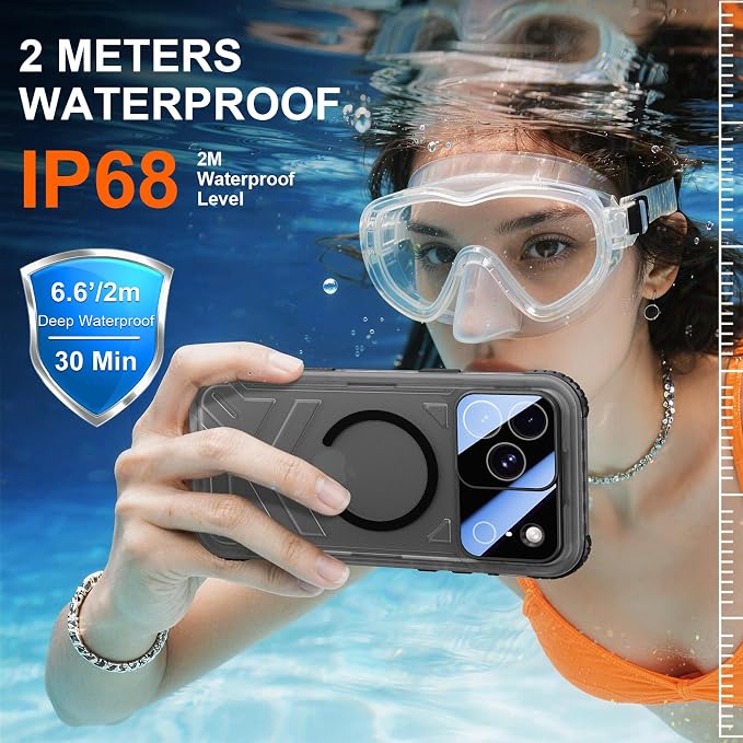 SPIDERCASE Magnetic for iPhone 17 Pro Max Case Waterproof, 12FT Military - Image 3