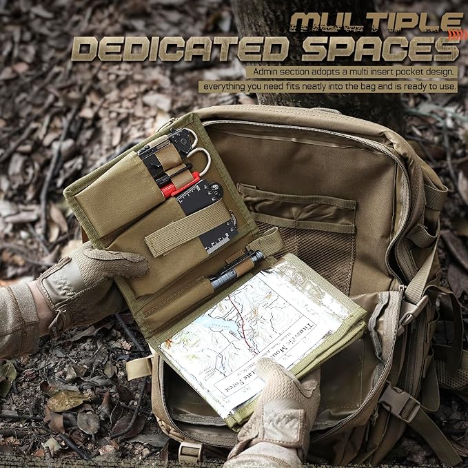 LIVANS Tactical Pouch Military Map Case Holder Army Foldable Map Storage Pouch - Image 3