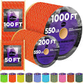 TECEUM Reflective Paracord Rope 1000 – 1000ft/200ft/100ft/50ft – 40+ Colors – by TECEUM