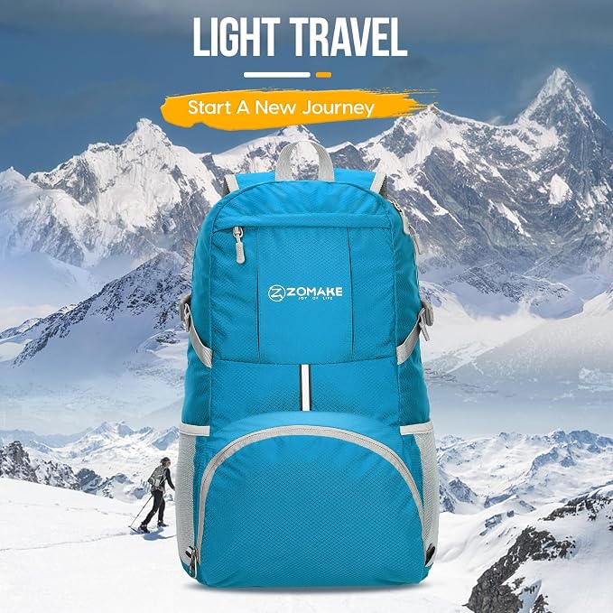 ZOMAKE Lightweight Packable Backpack 35L, Light Foldable Backpacks Water - Image 7