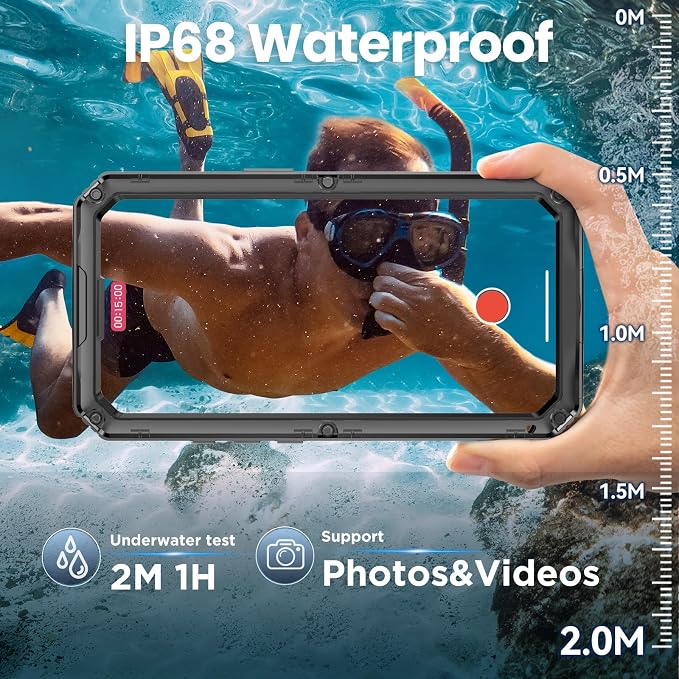 Mitywah Waterproof Case for iPhone 17 Pro, Rugged Metal Case - Image 3