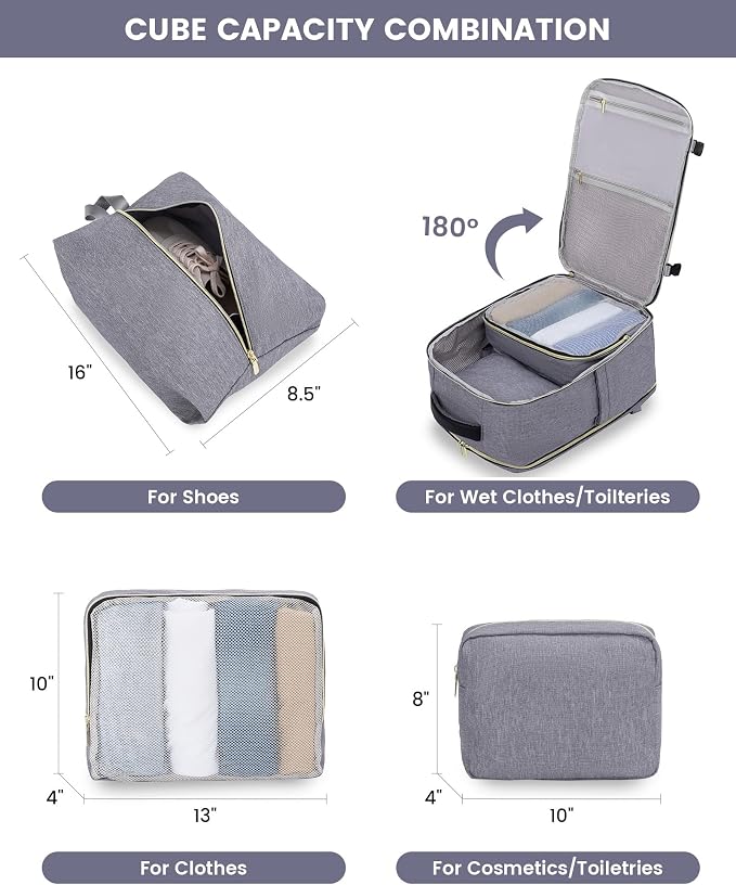 LOVEVOOK Large Travel Backpack for Women, TSA Carry on Backpack for Airplanes - Image 4