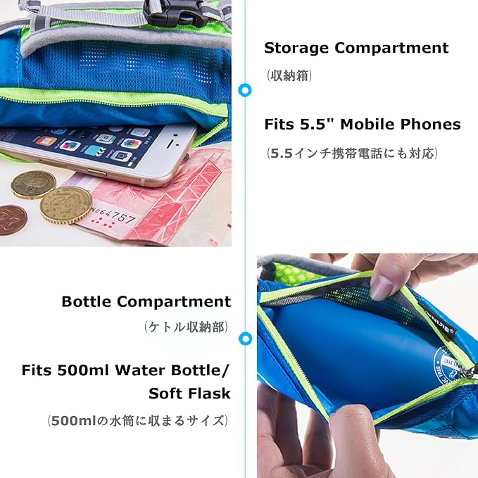 YAPJEB Soft Flask Collapsible Water Bottles, TPU Soft Water Bottle Folding Flask - Image 5