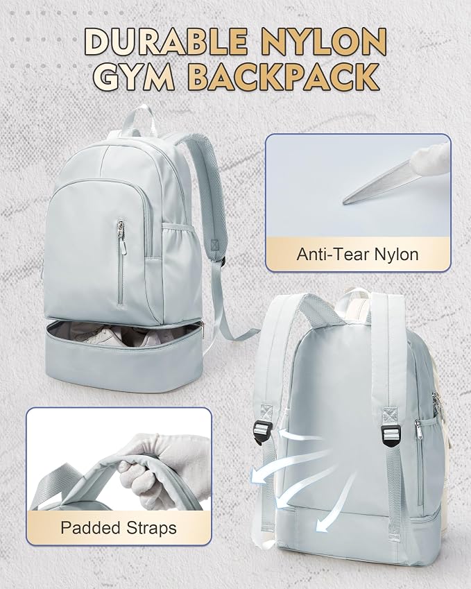 Gym Backpack for Women Men, Lightweight Gym Bag - Image 4