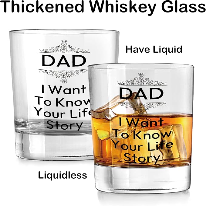 Nogrit Dad Whiskey Glasses 10 oz, Best Dad Gifts - Image 5