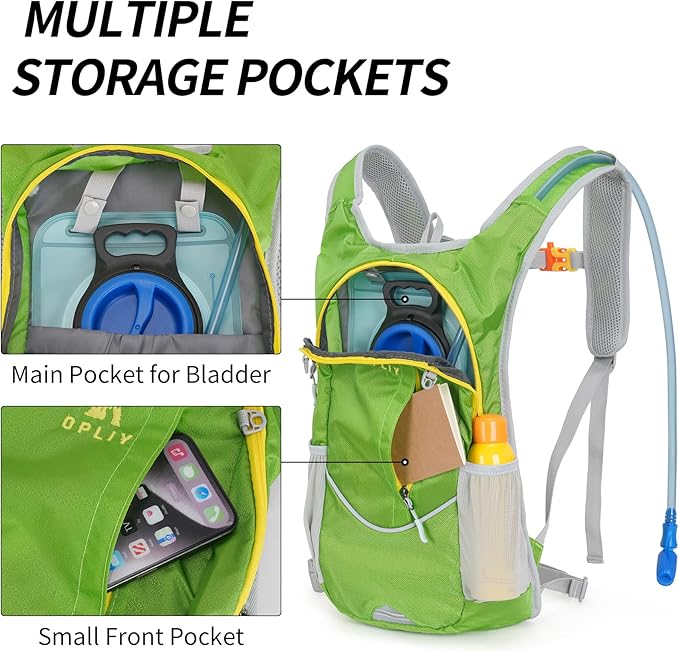 Hydration Backpack with 2L Water Bladder – Lightweight & Durable - Image 3