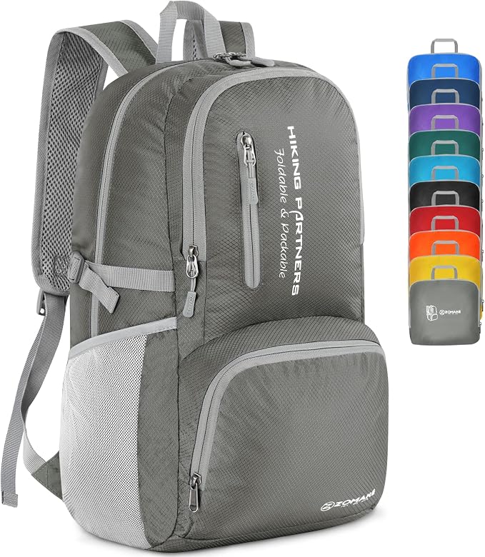 ZOMAKE Lightweight Packable Backpack - 35L Light Foldable Hiking Backpacks by ZOMAKE
