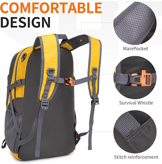 40L Hiking Backpack Lightweight Daypack Waterproof Travel Camping Backpack - Image 4